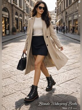 Blondo Quilted Combat Boots 7.5 Waterproof